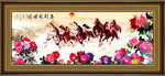 国画八骏图