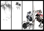 黑白荷花