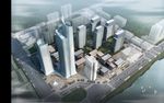 商务中心鸟瞰建筑效果图