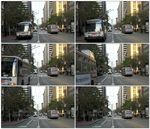 移动的公交车
