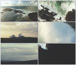 海洋海浪拍击海岸礁石