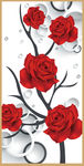 红玫瑰树枝3D装饰画玄关背景墙