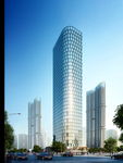 高层CBD商务中心建筑效果图