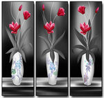 浮雕画花瓶无框画