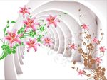 3D空间百合花