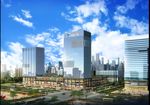 时代中心购物广场鸟瞰建筑效果图