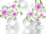 玫瑰花倒影