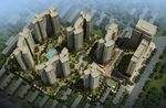 高档小区鸟瞰建筑效果图