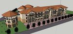 地中海幼儿园建筑草图大师模型