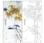 竹 艺术玻璃 高风亮节