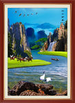 竖式山水画