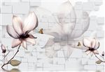 3D时尚玉兰花影视背景墙
