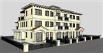 地中海联排建筑草图大师SU模型