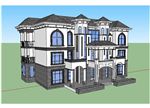 西班牙风格建筑草图大师SU模型