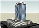 高层办公楼建筑草图大师SU模型