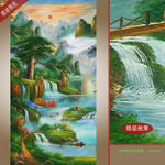 迎客松山水画