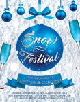 蓝色冰雪唯美冬日酒会派对海报