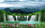山水风景背景墙