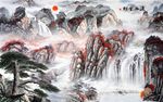 山水壁画
