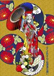 和服少女装饰画