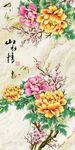 山水情牡丹花