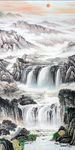 竖幅山水画