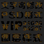 大气时尚纹理psd文字样式