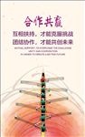 企业文化展板之团队合作共赢挂画