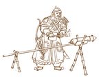 点燃火炮的士兵