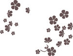 幸运草对花矢量图