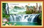 山水瀑布