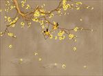 中式古典梅花花瓣水纹