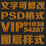 质感立体纹理psd文字样式