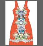 手绘绣花蝴蝶花朵图案