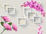 3D梦幻玫瑰花