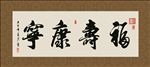 福寿康宁 书法 字画 毛笔字