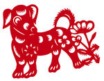 小狗剪纸