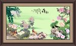 荷花壁画