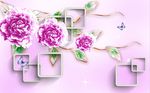 3D方格玫瑰花