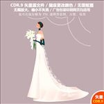 精美插画婚纱美丽新娘婚礼素材