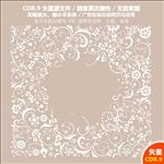 精美手绘树叶花边背景矢量图