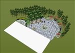 小广场园林景观模型