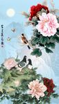 国画牡丹花鸟