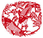 鲤鱼剪纸