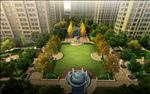 内庭小灌木鸟瞰景观效果图