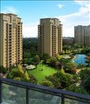 住宅区内庭阳台视角景鸟观效果图