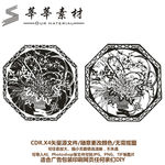 花篮 矢量图 硅藻泥