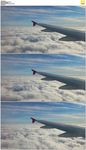 云海上空飞机尾翼