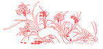花鸟矢量线条图