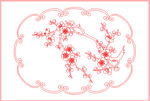 梅花矢量线条图